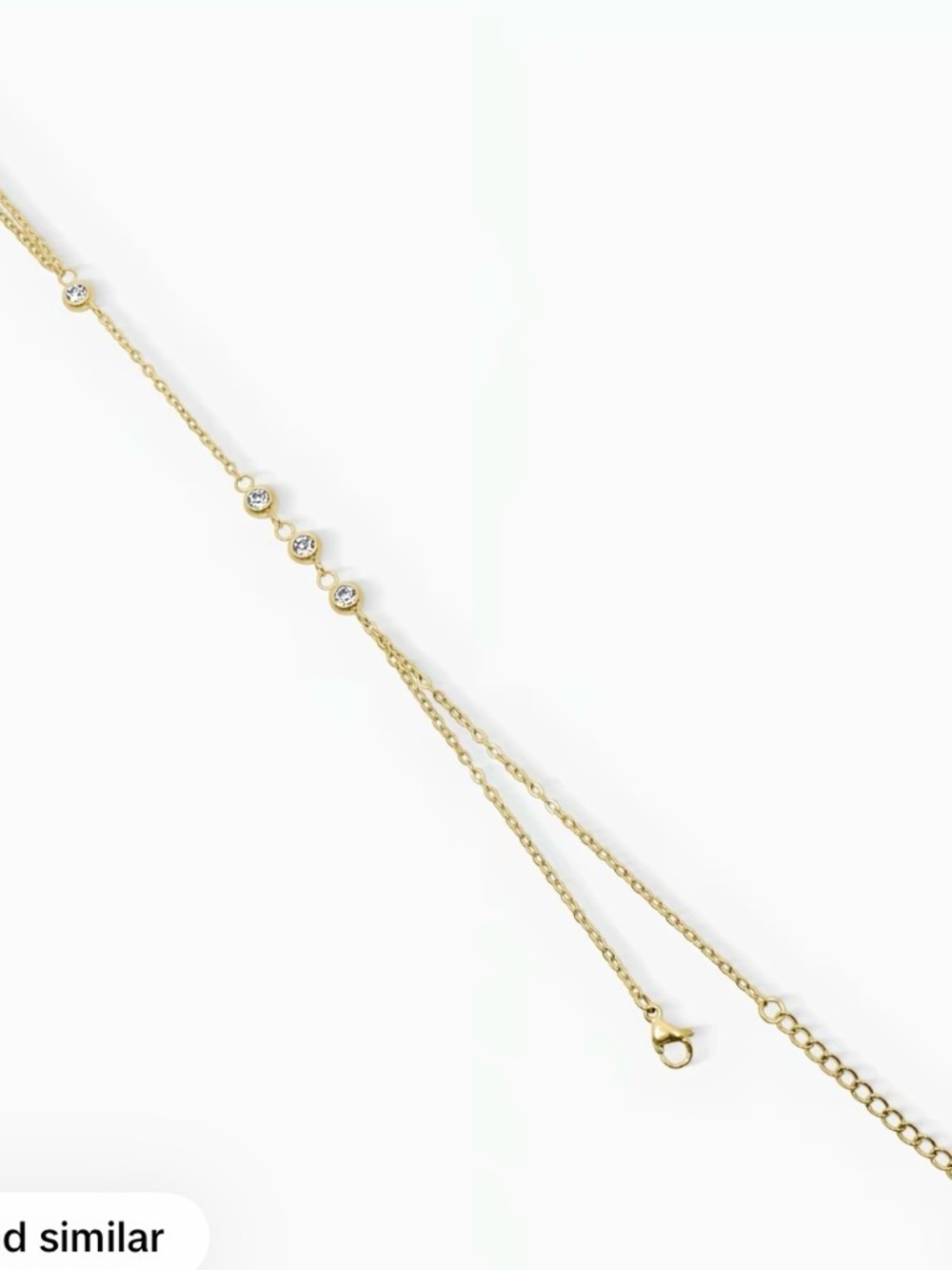 Gold Cubic Zirconia hand Chain Bracelet
